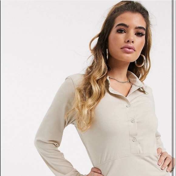 MISSGUIDED Ruched side Shirt Dress - Picture 2 of 6